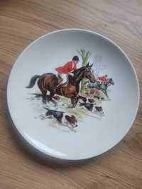 Talerz ścienny porcelana dżokej jockey