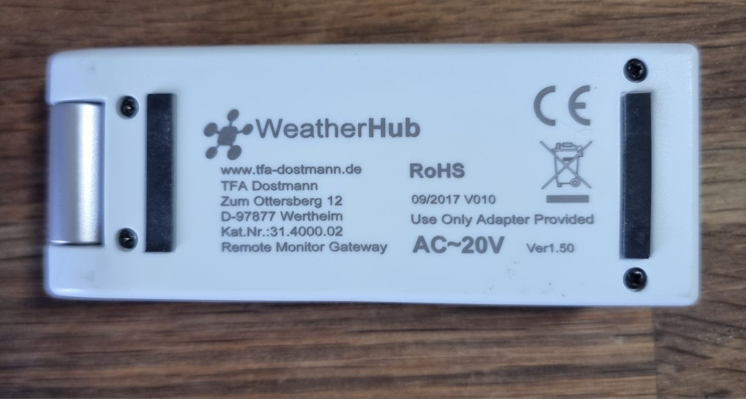 TFA 31.4000 bramka internetowa do systemu pomiarowego WeatherHub Smart