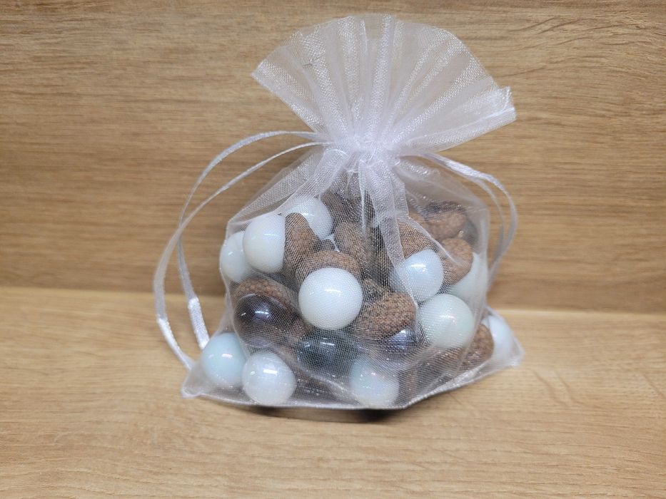 Szklane żołędzie świąteczne - ozdoba ze szkła