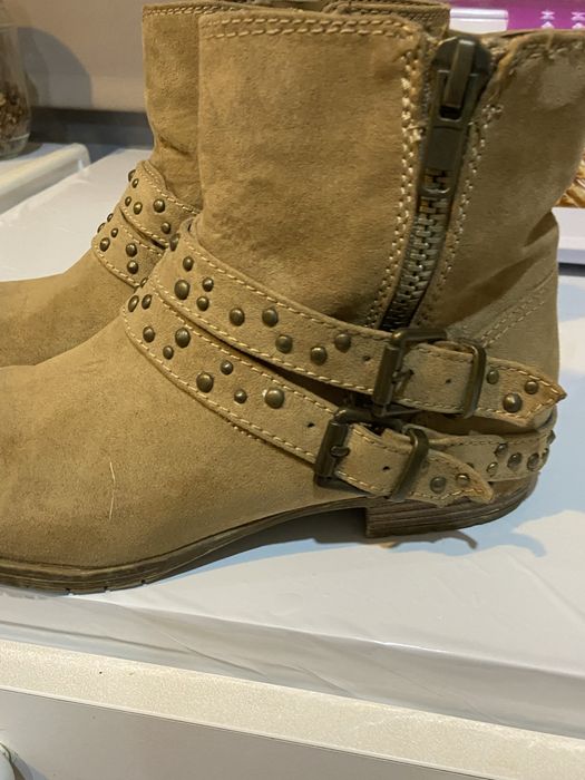 Botas   Bege de camurca