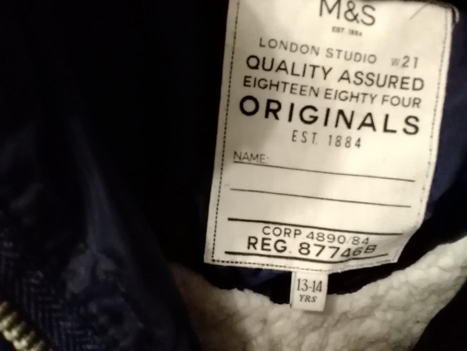 Продам синюю зимнюю длинную курточку