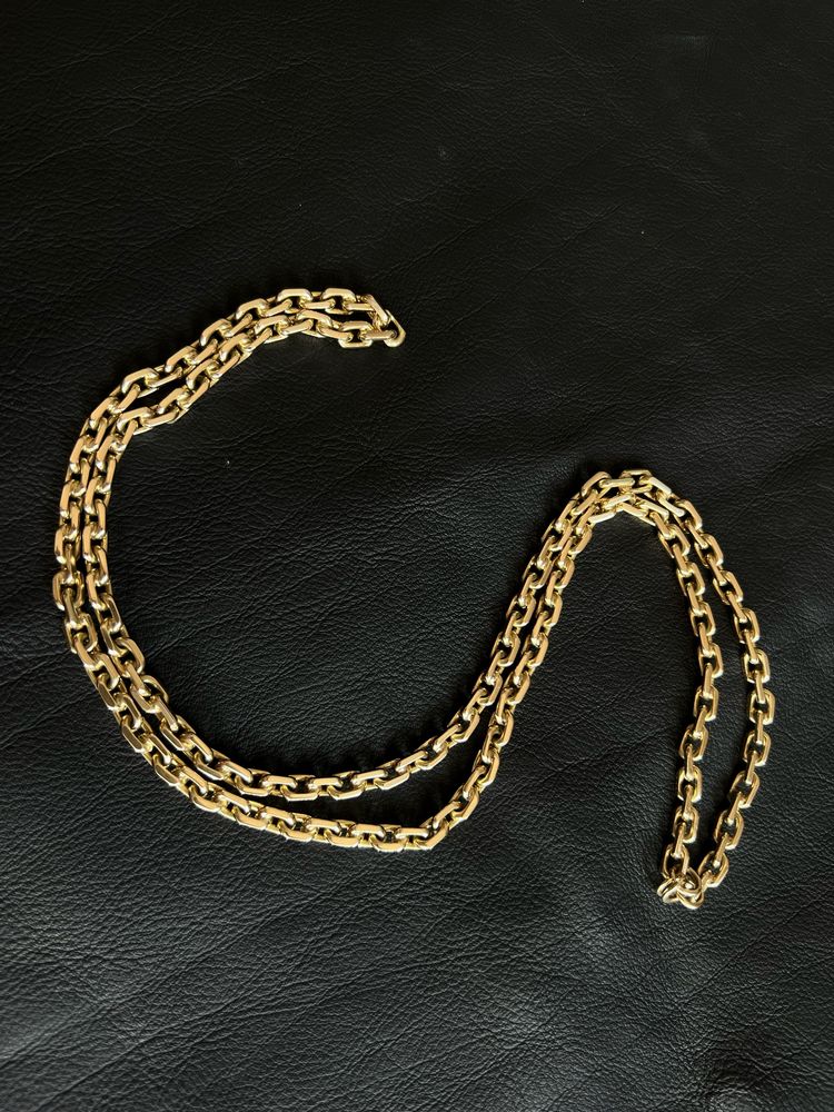 Piękny złoty łańcuszek wzór ankrowy 585 75cm