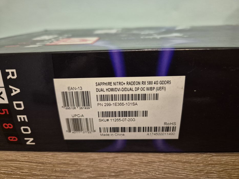 Відеокарта Sapphire Radeon RX580 Nitro+ 4Gb GDDR5