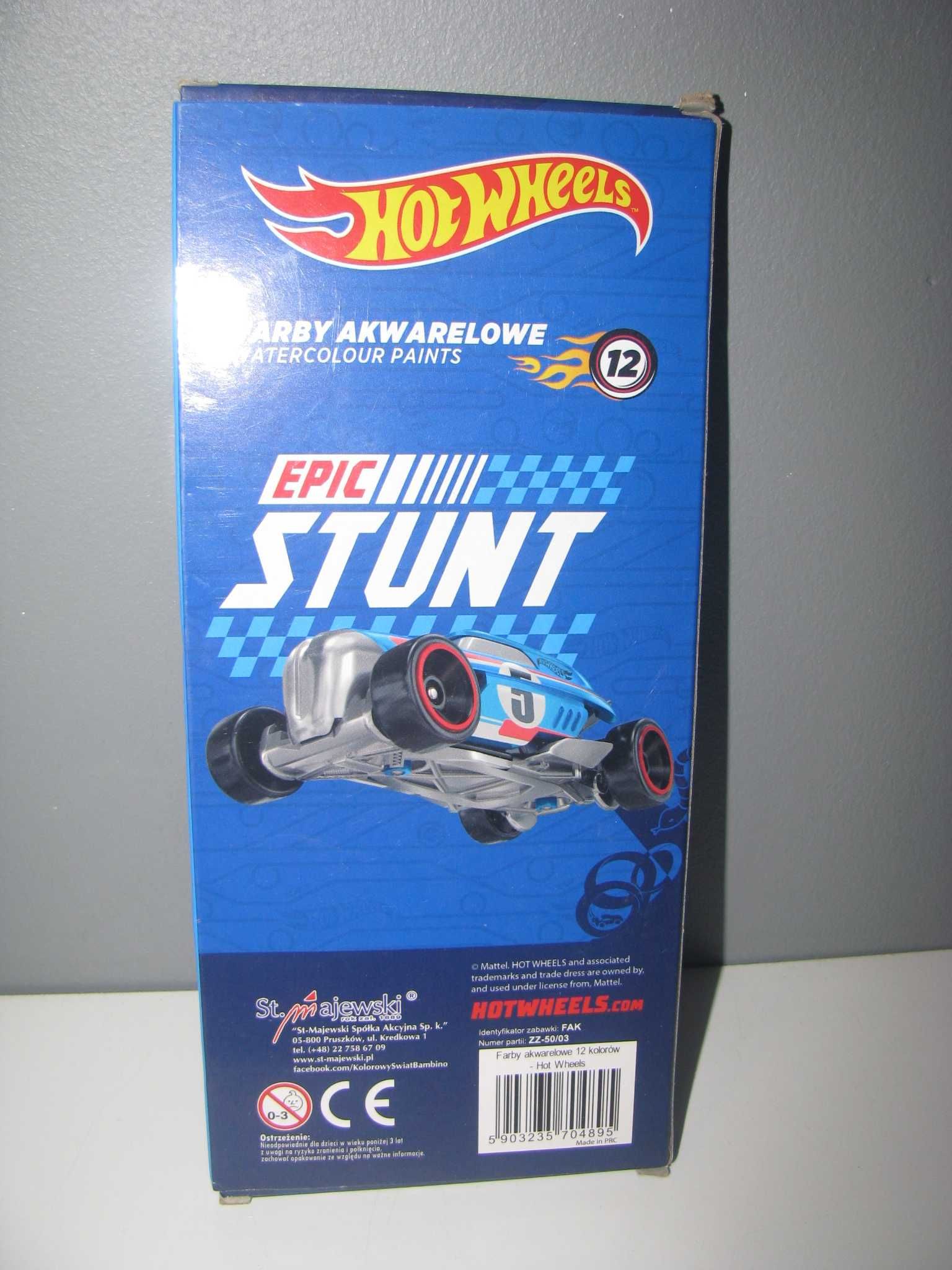 Hot Wheels farby akwarelowe 12szt