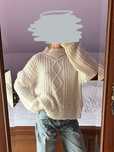 bialy dlugi sweter