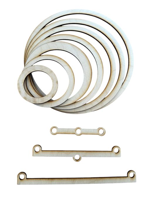 Zestaw do makramy i lapaczy snowu okregi i proste bazy