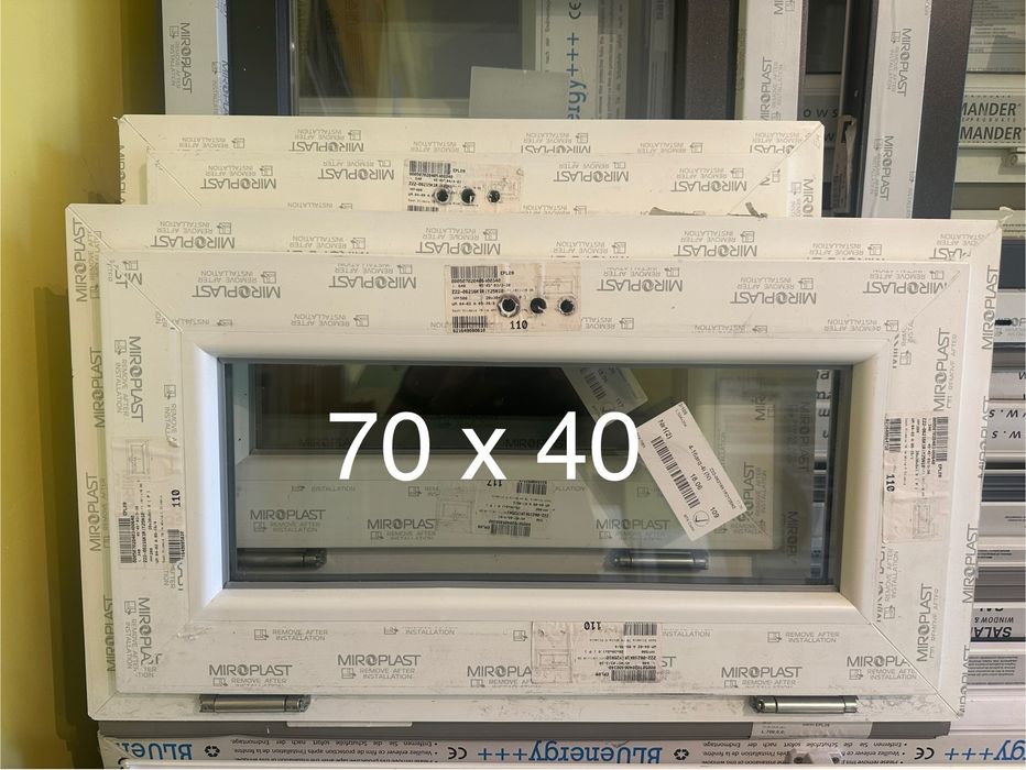Okno PCV nowe 70 x 40, białe, dostępne od ręki! Inne rozmiary!