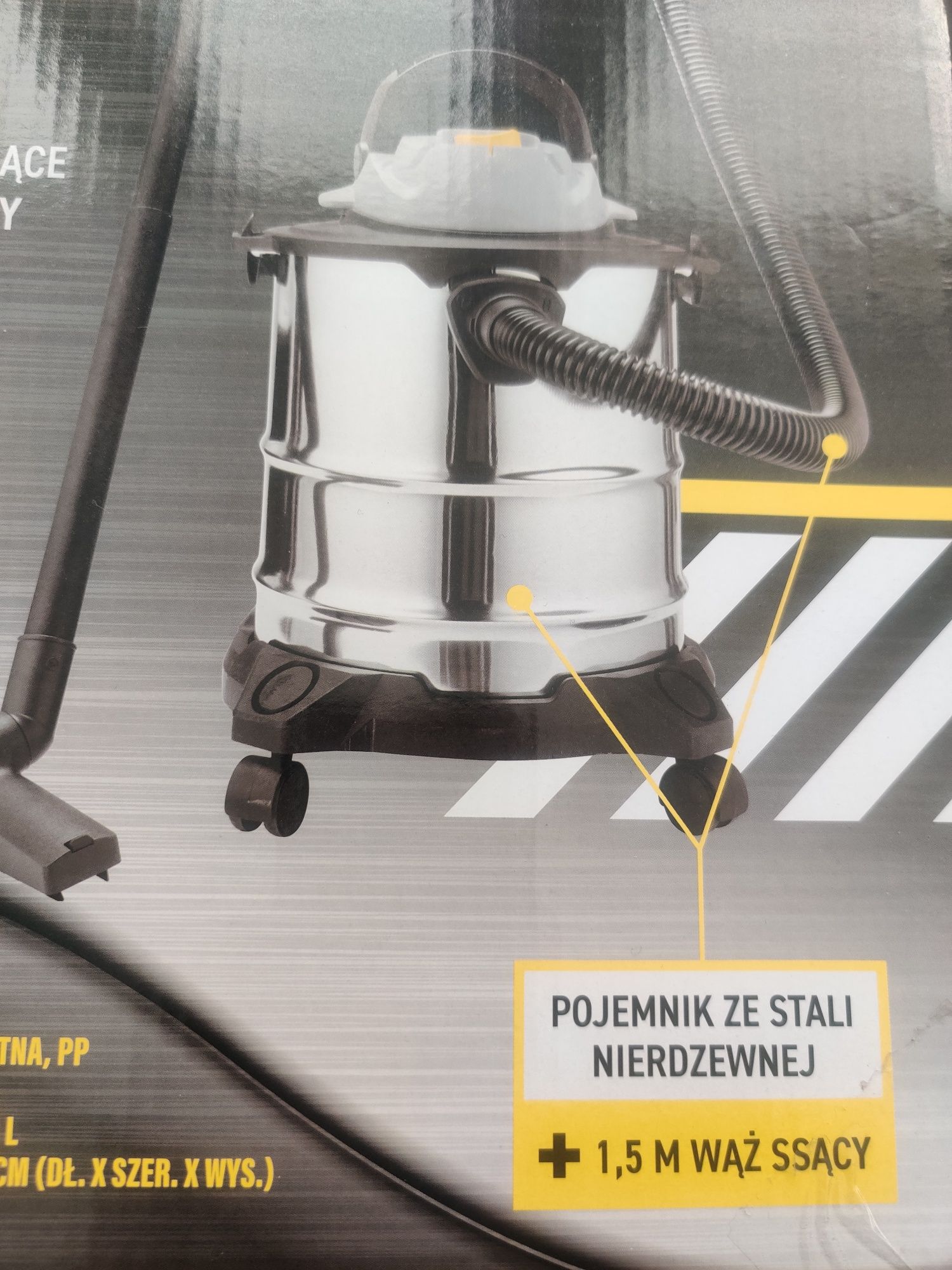 Odkurzacz warsztatowy na sucho i mokro 20L 1300W nowy