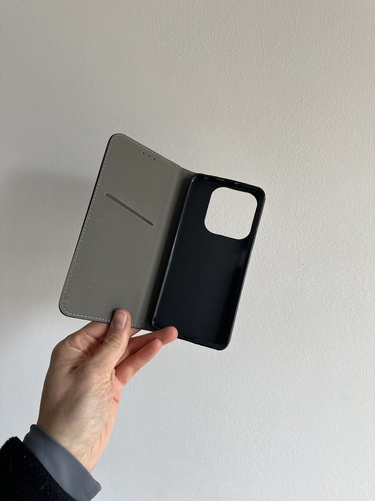 Etui Zamykane czarne do Xiaomi Redmi Note 14 5G