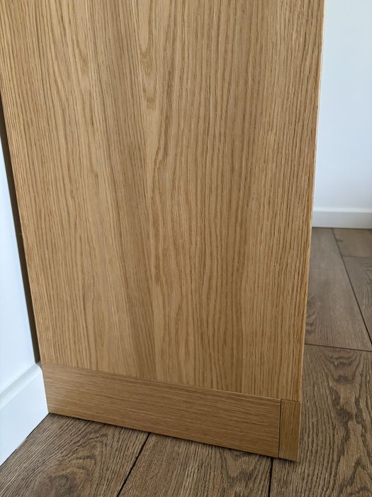 szafka komoda vintage drewniany retro z drzwiami przesuwnymi