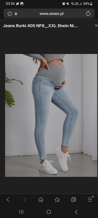 Spodnie jeansy ciążowe rozmiar 40 Shein