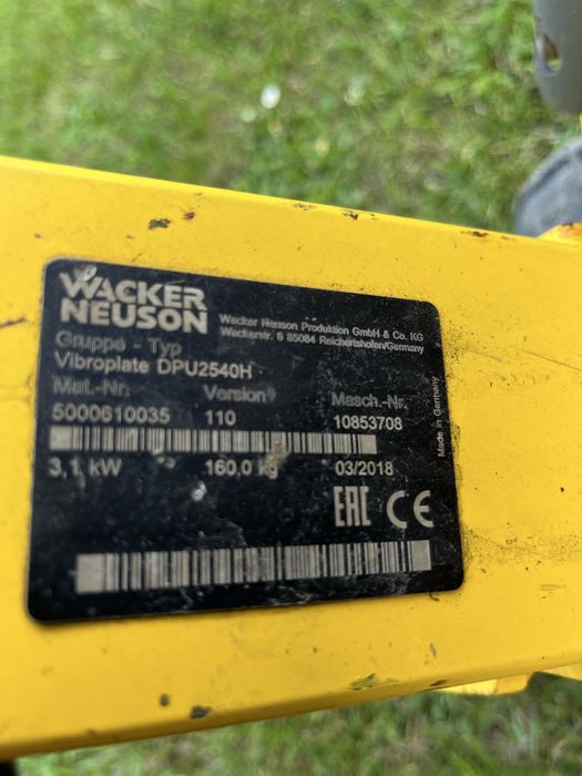 Zageszczarka Wacker Neuson DPU2540H 2018r 160kg Diesel Hatz