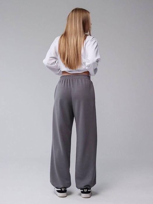 Сірі спортивні штани (джогери + палаццо)