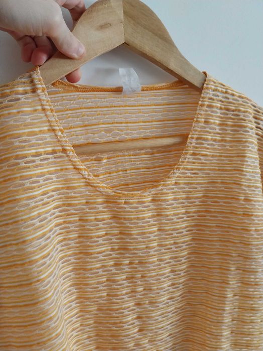 Blusa laranja arejada, tamanho XL/42