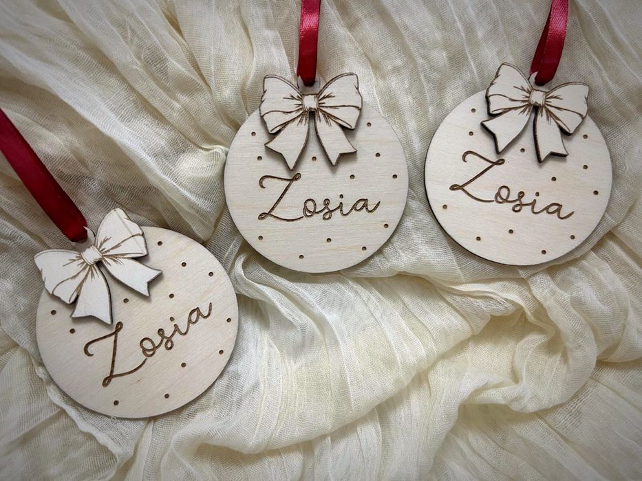Zawieszka na choinkę z imieniem