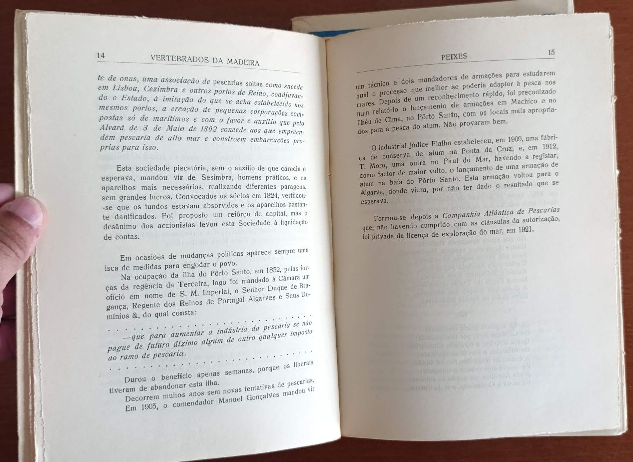 Vertebrados da Madeira - Tenente-Coronel Sarmento