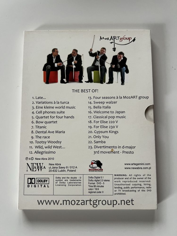 Płyta DVD Mozart Group