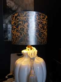 Srebrny dekoracyjny klosz abażur do lampy