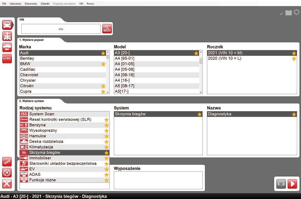 PL program diagnostyczny do interfejsów testerów multidiag pro + plus