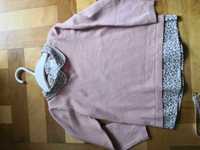 Nowy sweterek dla dziewczynki wykończony imitacją bluzeczki r 92