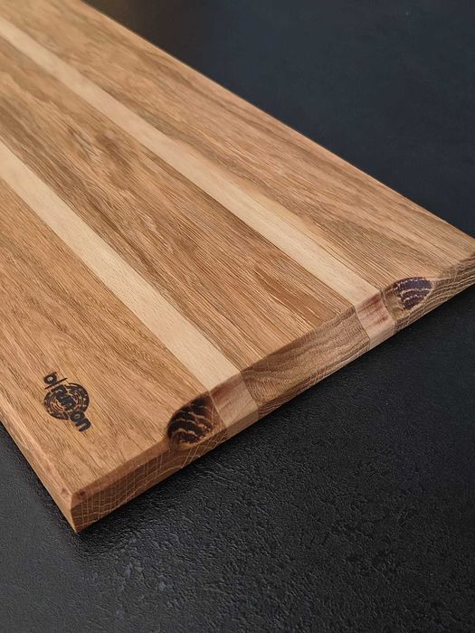 Ręcznie robiona deska do krojenia z drewna dębowego 50×26cm NA PREZENT