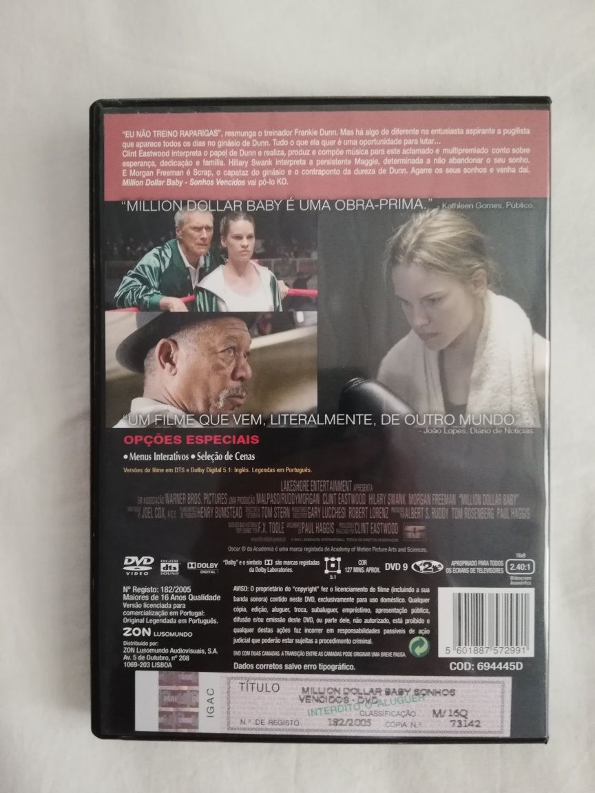 Dvd do filme "Million Dollar Baby" (portes grátis)