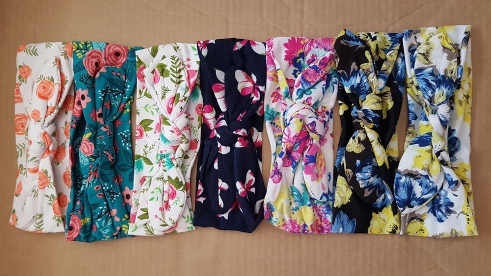 Fitas Cabelo Bebé/Turbante Menina/Bandanas Orelhas Coelho Flores