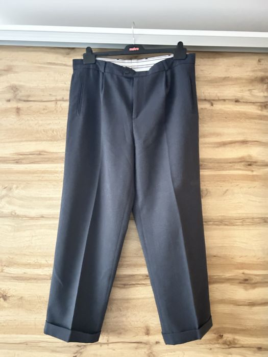 Spodnie garniturowe meskie - eleganckie z kantem