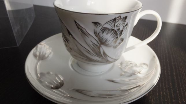 Чайный набор чашка с блюдцем Lefard Silver Tulip