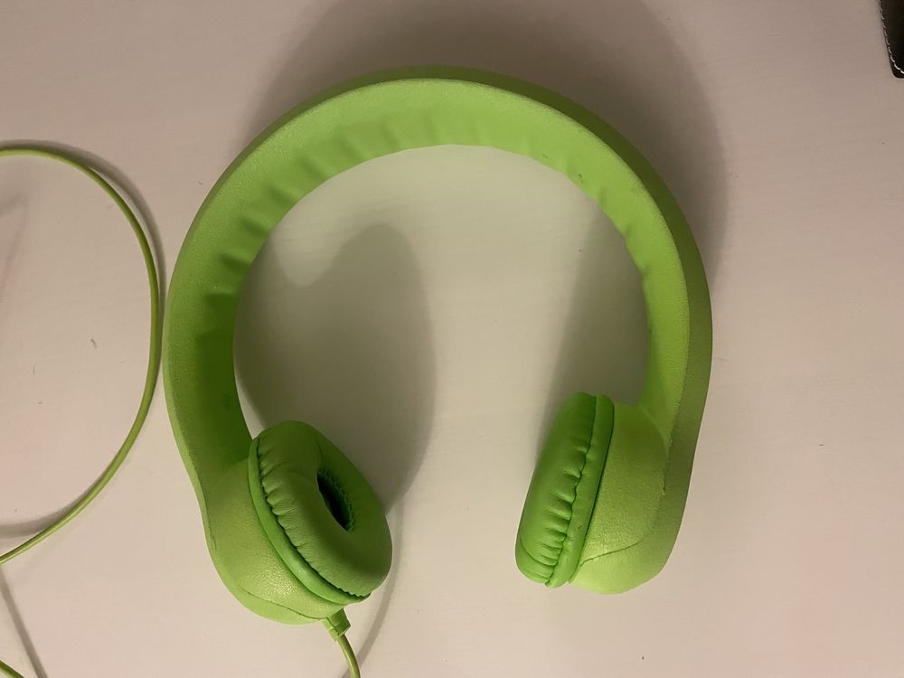 Słuchawki zielone dla dziecka 3-7 lat