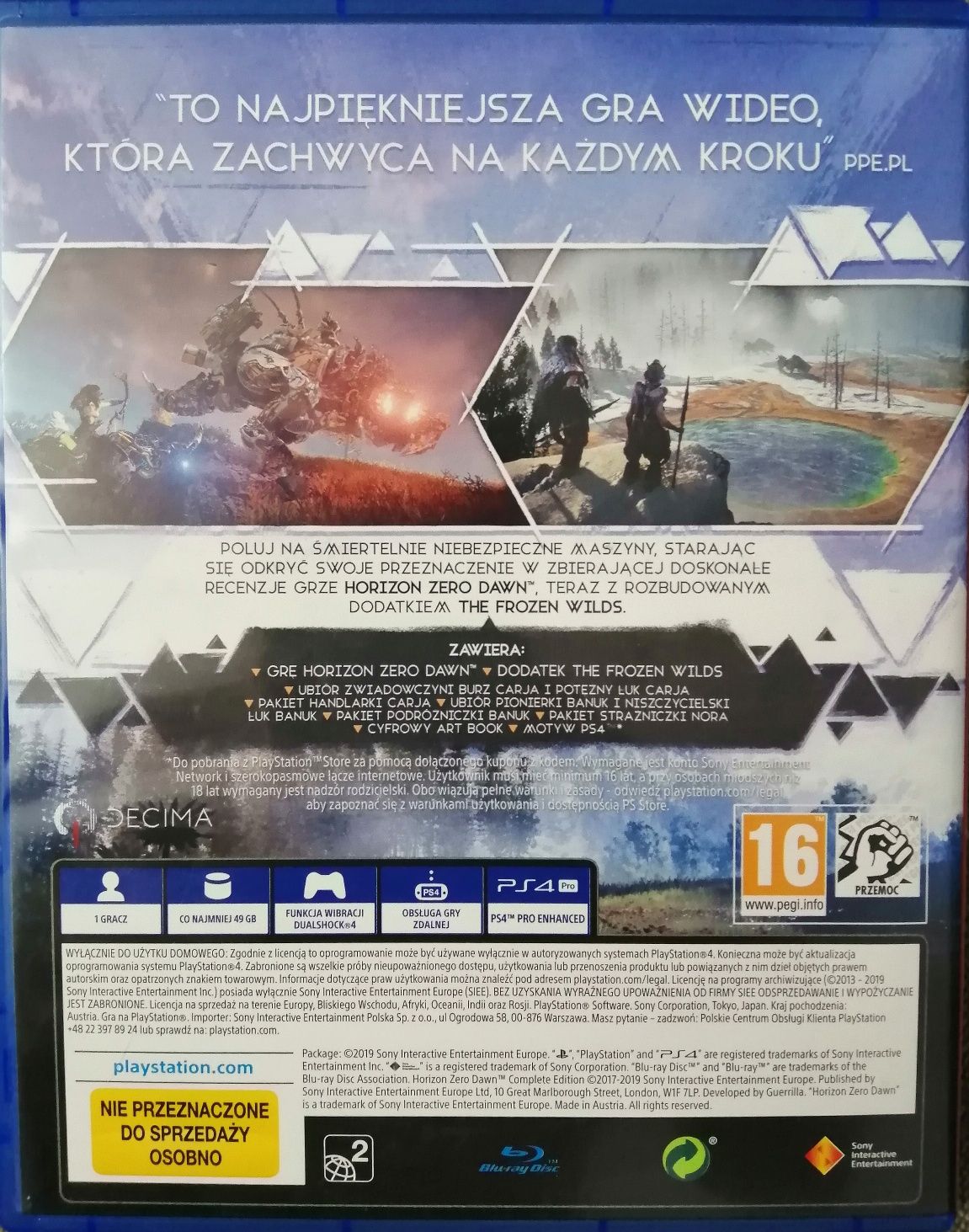 Gra Horizon Zero Dawn na PS 4