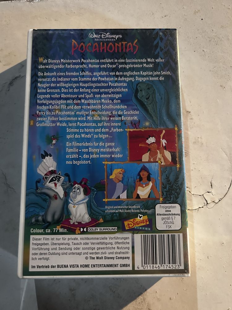 Kaseta VHS Pocahontas Disney