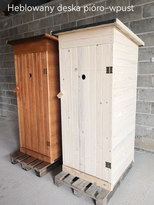 Toaleta drewniana zwykła WC wychodek ustęp szalet kibelek nowy WC