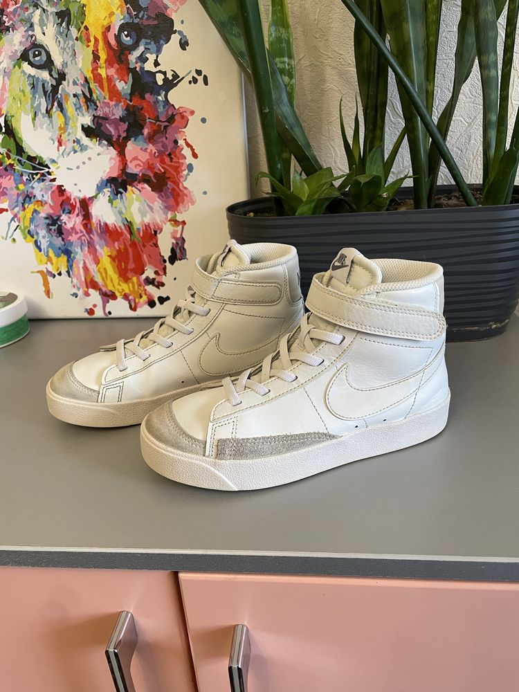 Nike Blazer  Детские кожаные кроссовки-кеды