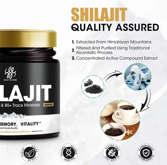 SHILAJIT MUMIO 60 G NAJMOCNIEJSZY adaptogen suplement 85 mineraów
