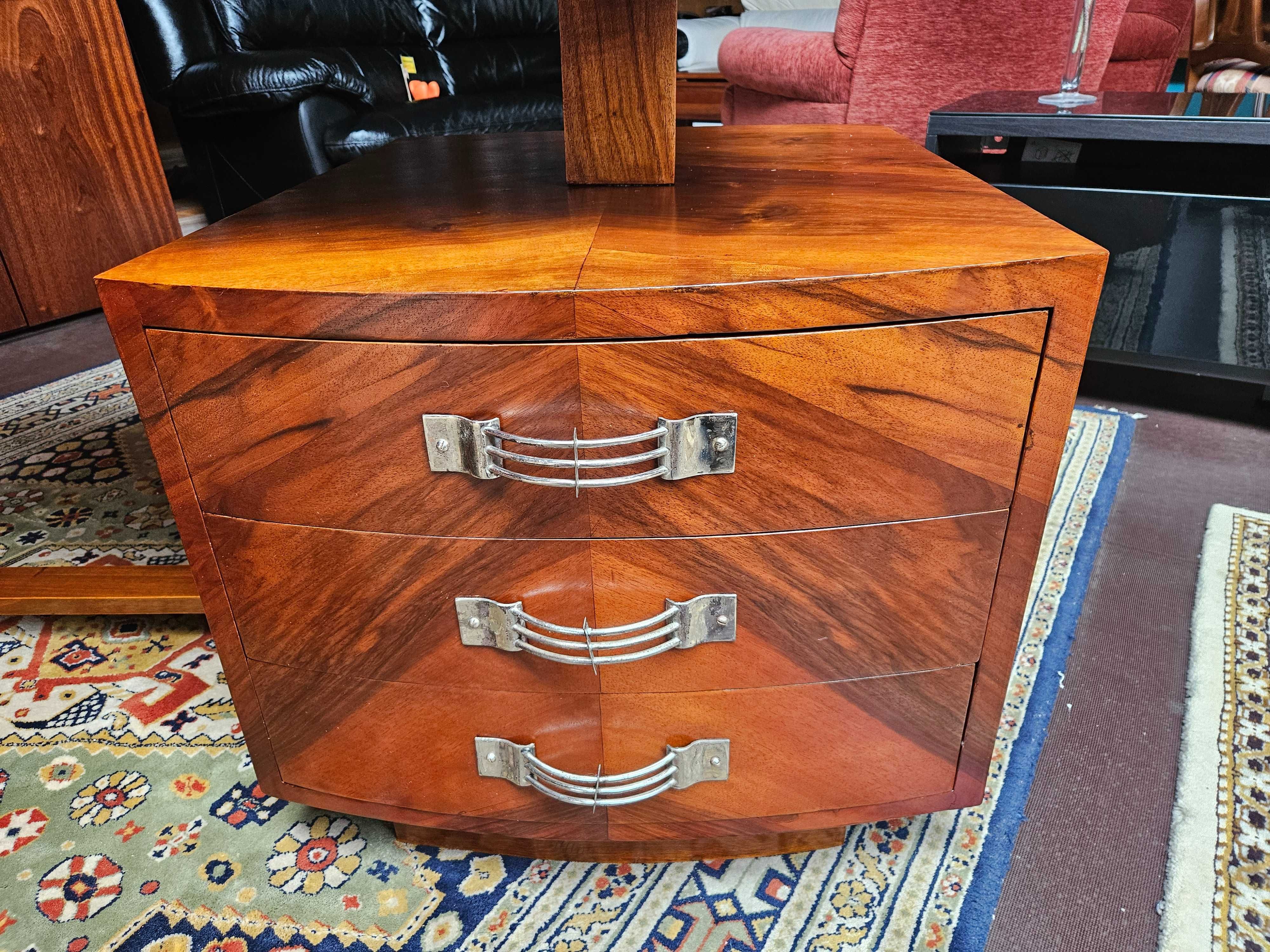 Lindíssimo conjunto antigo, estilo arte Deco de secretária e cadeira -