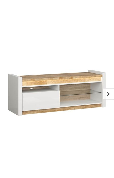 Szafka pod telewizor rtv biały połysk  - 60%!