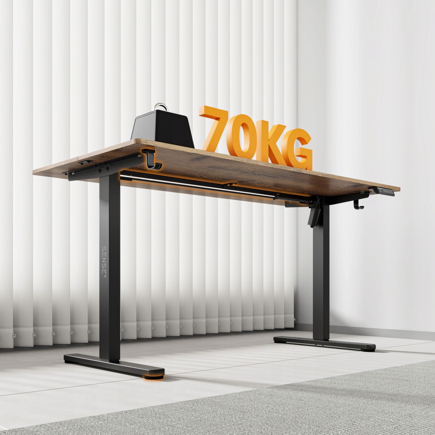 Компютерний стіл 140x70 з електрорегулюванням висоти Sense7 Nojo LIGHT