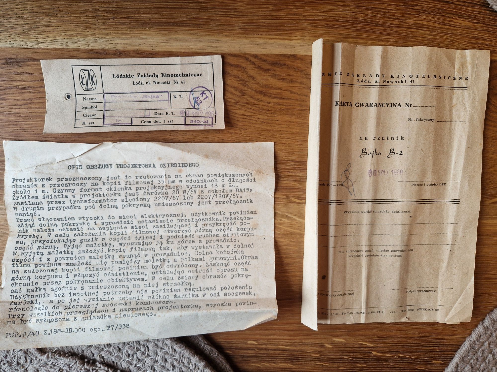 Diaskop Bajka 1968 rok projektor prl