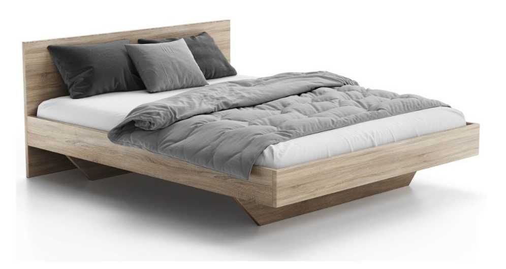Łóżko lewitujące 160x200 dąb sonoma DM2 z płyty meblowej