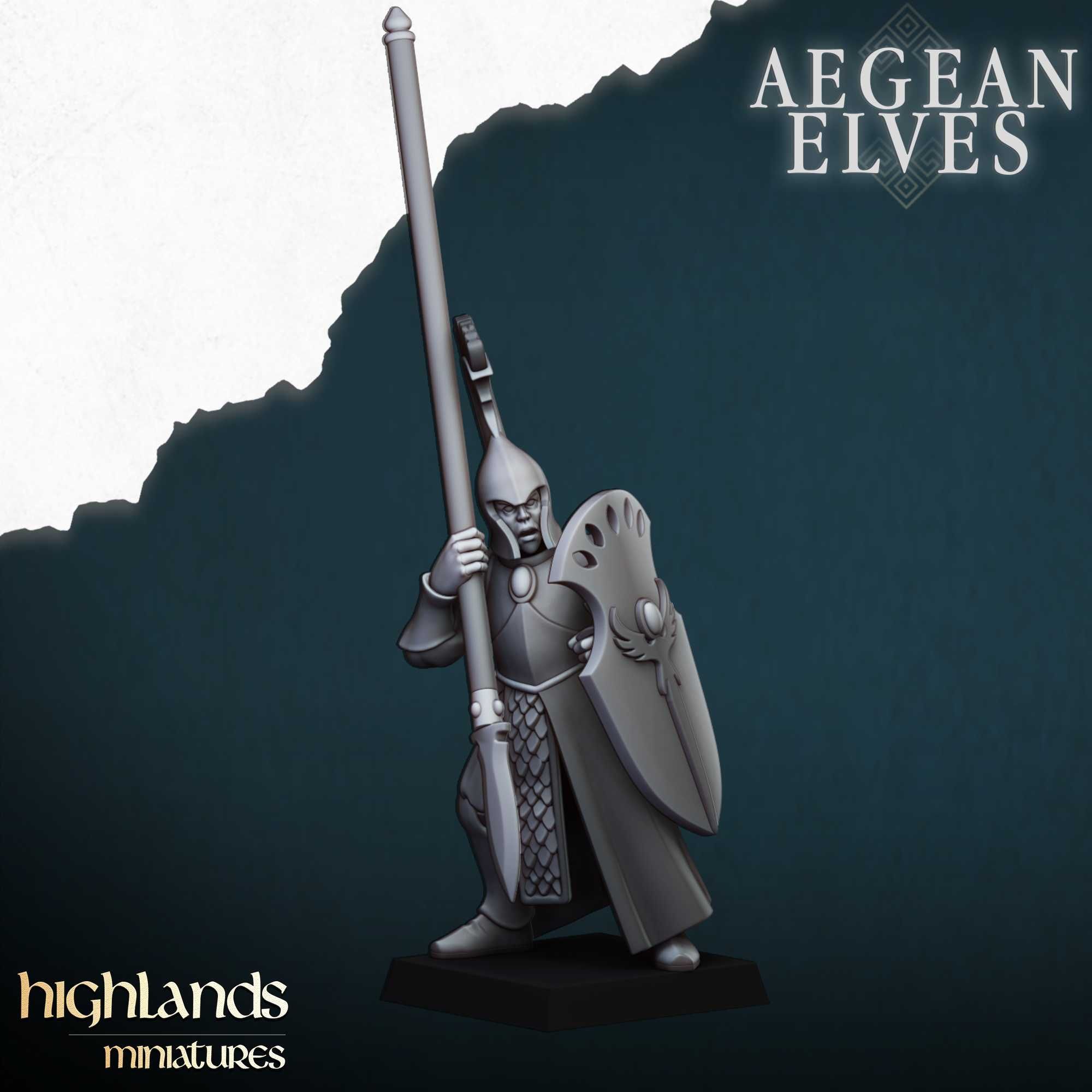 Aegean Elves Spearmen - WFB ToW AoS - Highlands x10