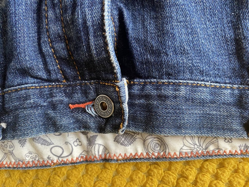 Denim animal krótka mimi spódnica jeansowa bawełna 100% L XL