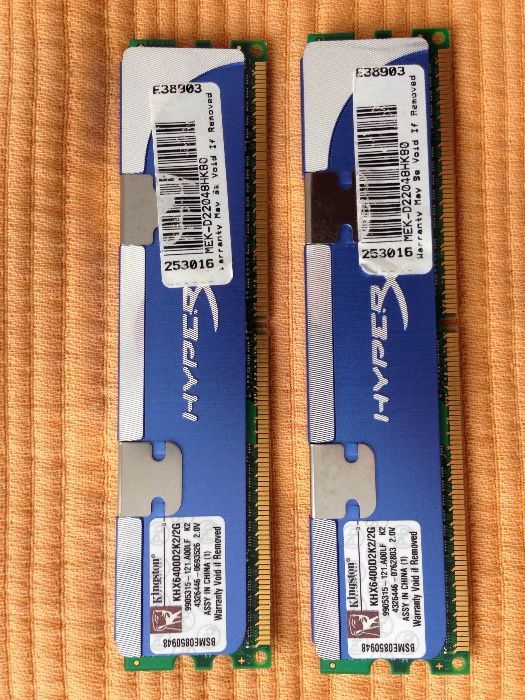 Kit 4gb ddr2 - memorias 4x1gb ddr2 pc6400 Kingstom HyperX