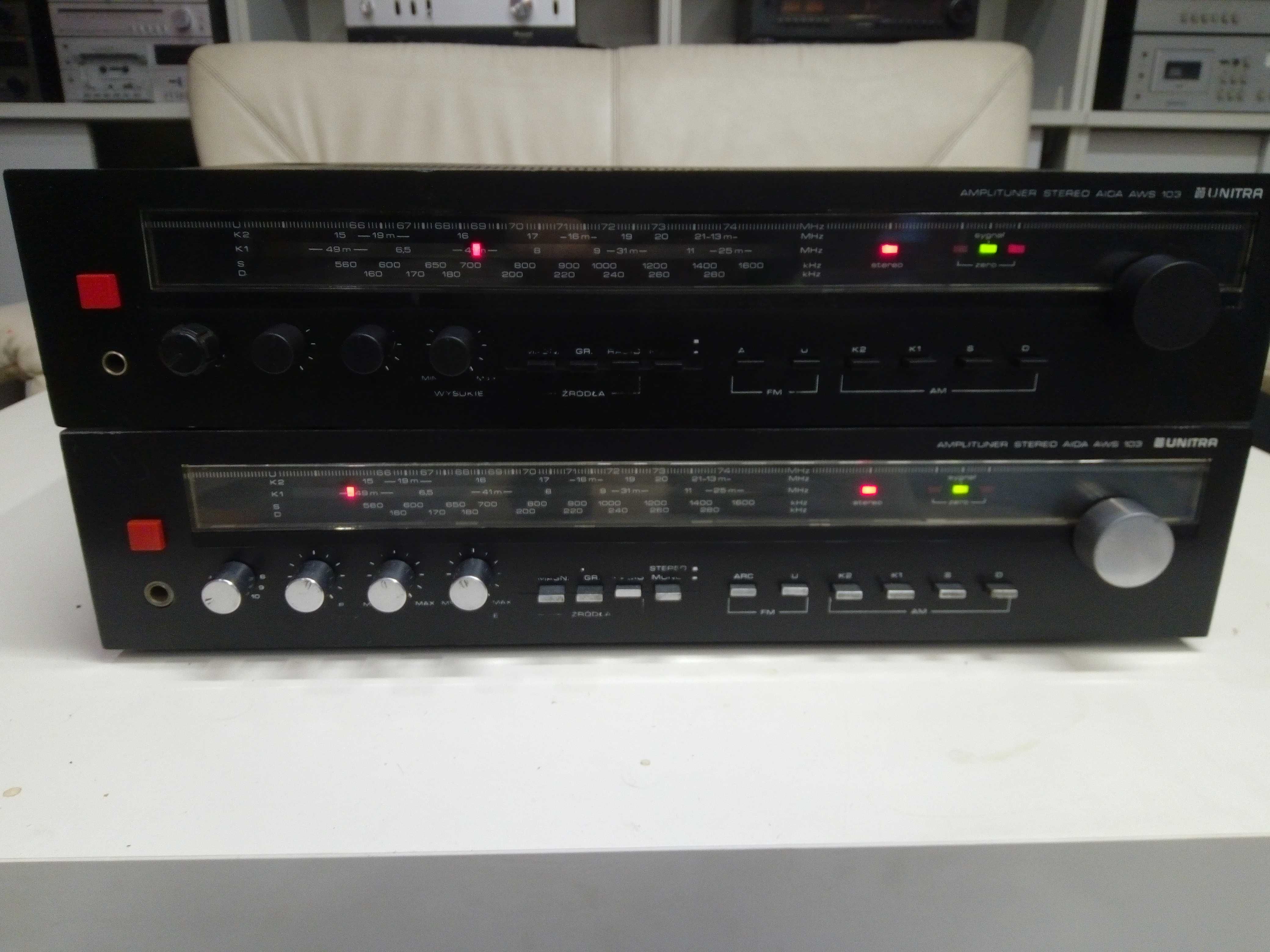 Radio Amplituner Stereo Unitra Aida AWS103 sprawny przestrojony
