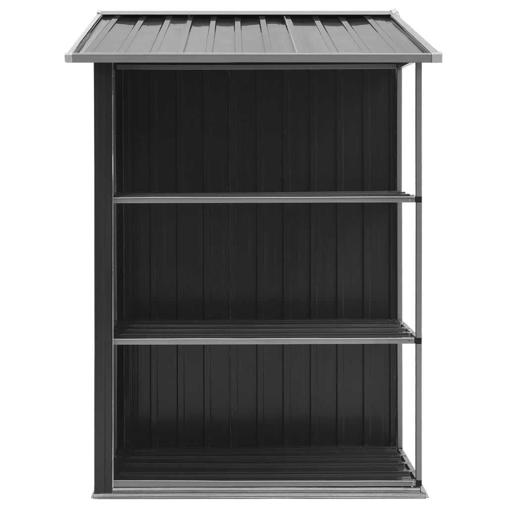 Abrigo de jardim com prateleiras 205x130x183 cm