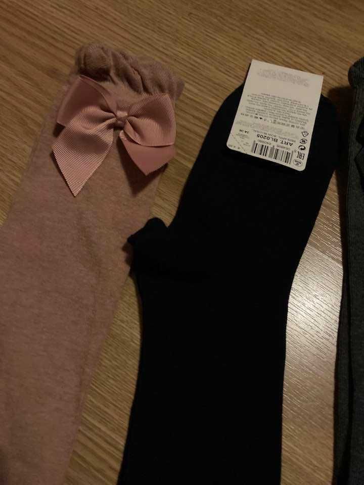 Meias até ao joelho com laço- para Menina 34/36-Novas da Calzedonia