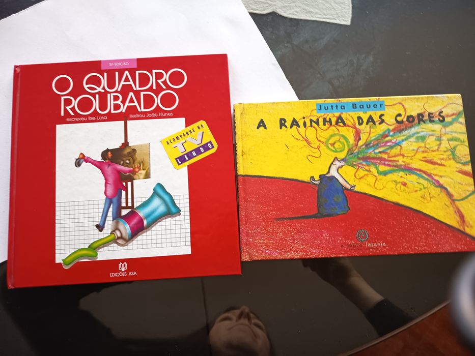 Livros infantis O quadro roubado eA rainha das cores