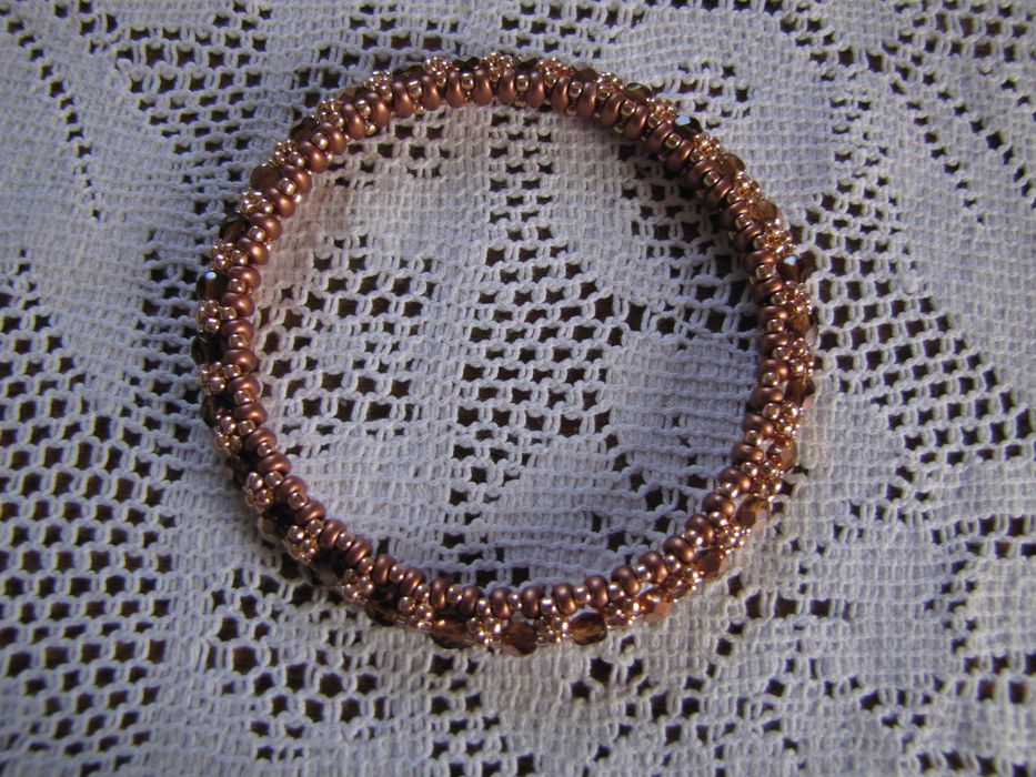 Bransoletka delikatna, wsuwana, rękodzieło