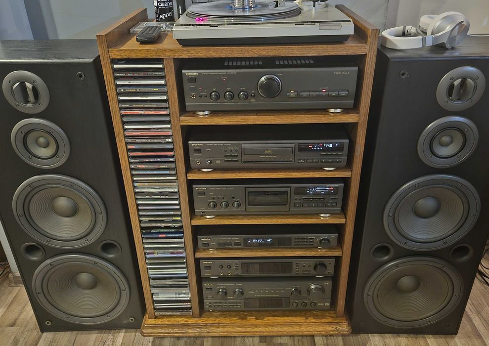 Wieża Technics 5 elementów + 2 piloty + kolumny Technics SB-A38