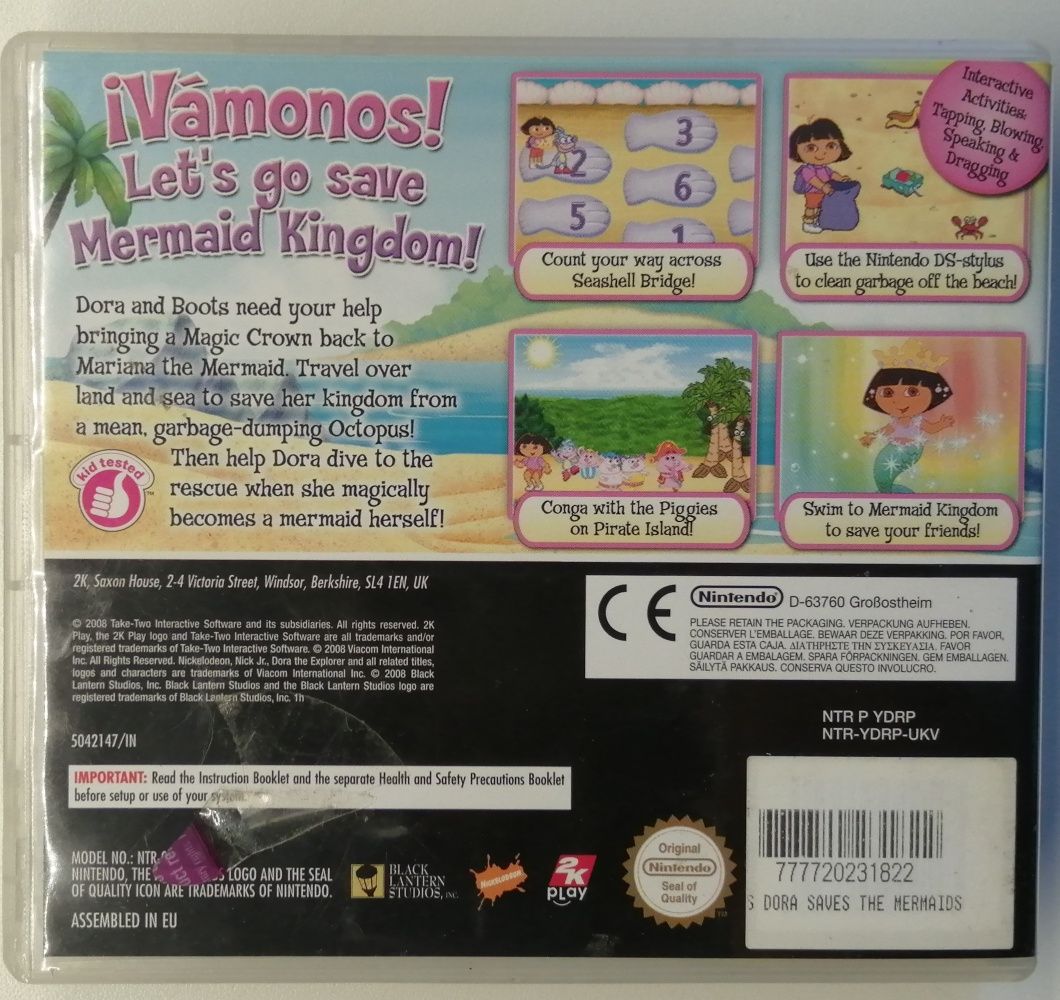 "Dora saves the Mermaids" gra Nintendo DS wersja angielska